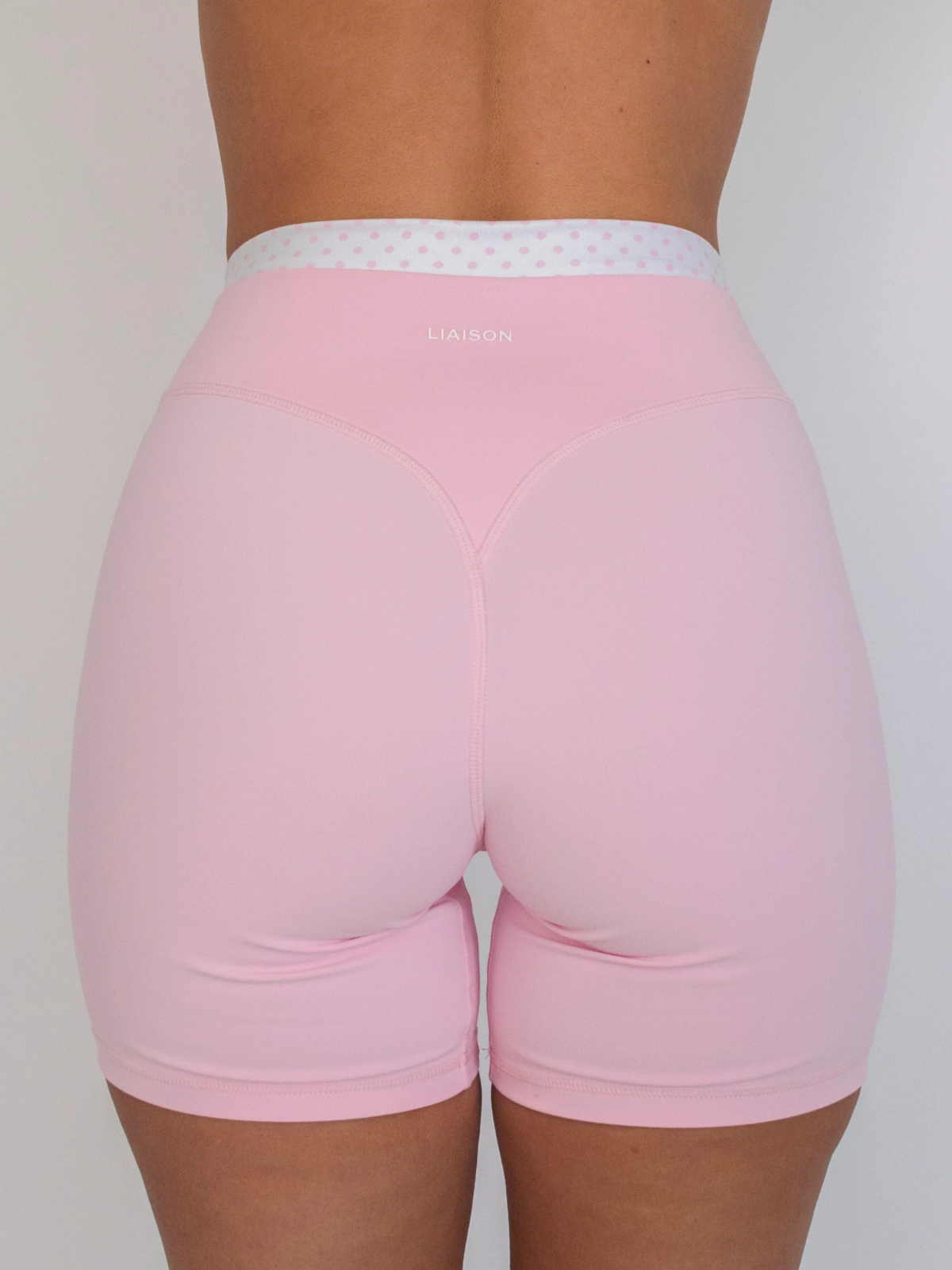 SHORT SOFT PINK & POLKA