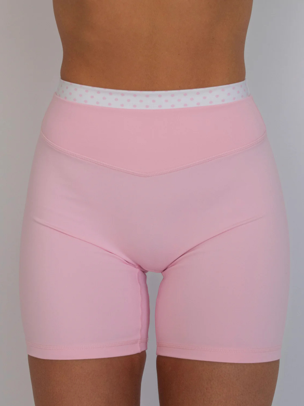 SHORT SOFT PINK & POLKA