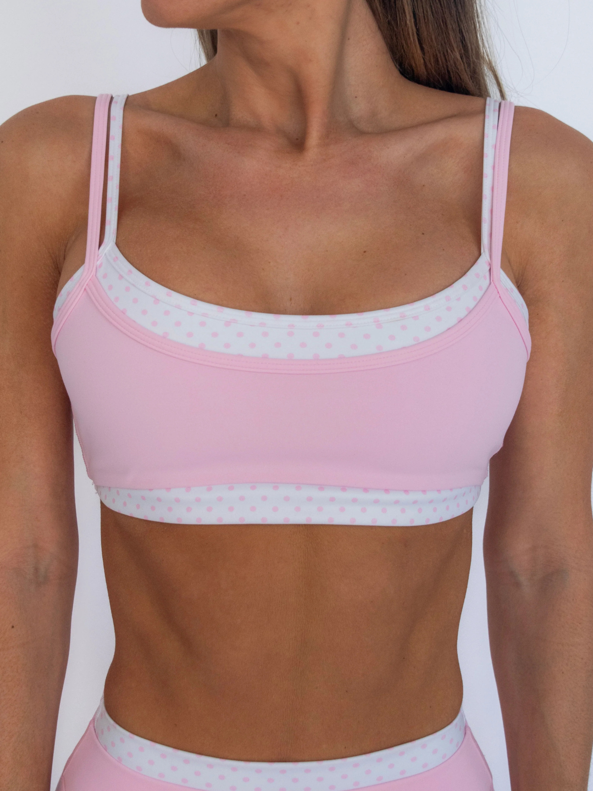 TOP SOFT PINK & POLKA